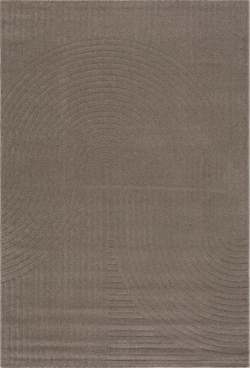 Kurzflor Teppich Wohnzimmer – Moderner Design Teppich mit Struktur, weich, pflegeleicht, in Creme, Beige & Taupe-zoom-