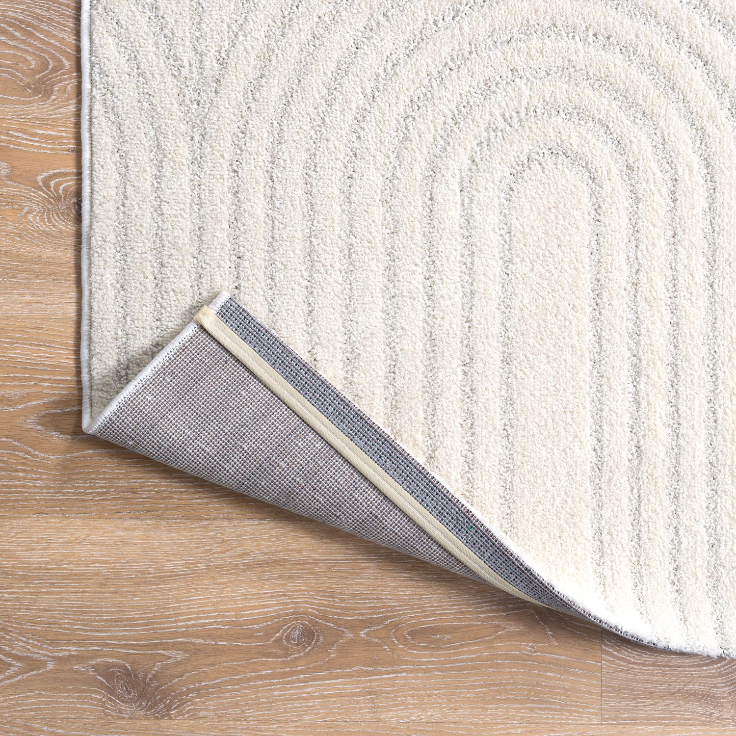 Kurzflor Teppich Wohnzimmer – Moderner Design Teppich mit Struktur, weich, pflegeleicht, in Creme, Beige & Taupe-zoom-26