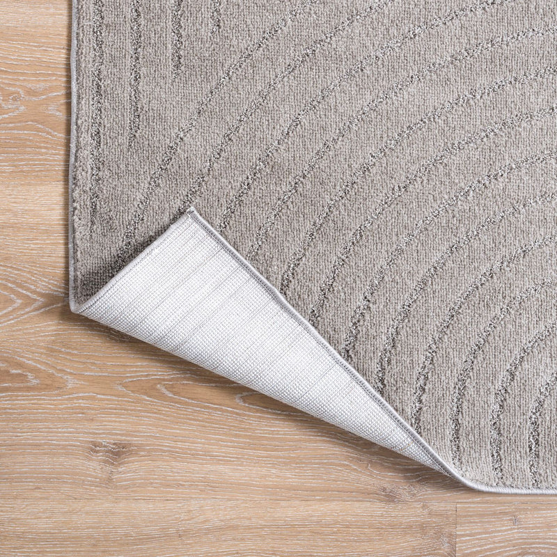 Kurzflor Teppich Wohnzimmer – Moderner Design Teppich mit Struktur, weich, pflegeleicht, in Creme, Beige & Taupe-zoom-