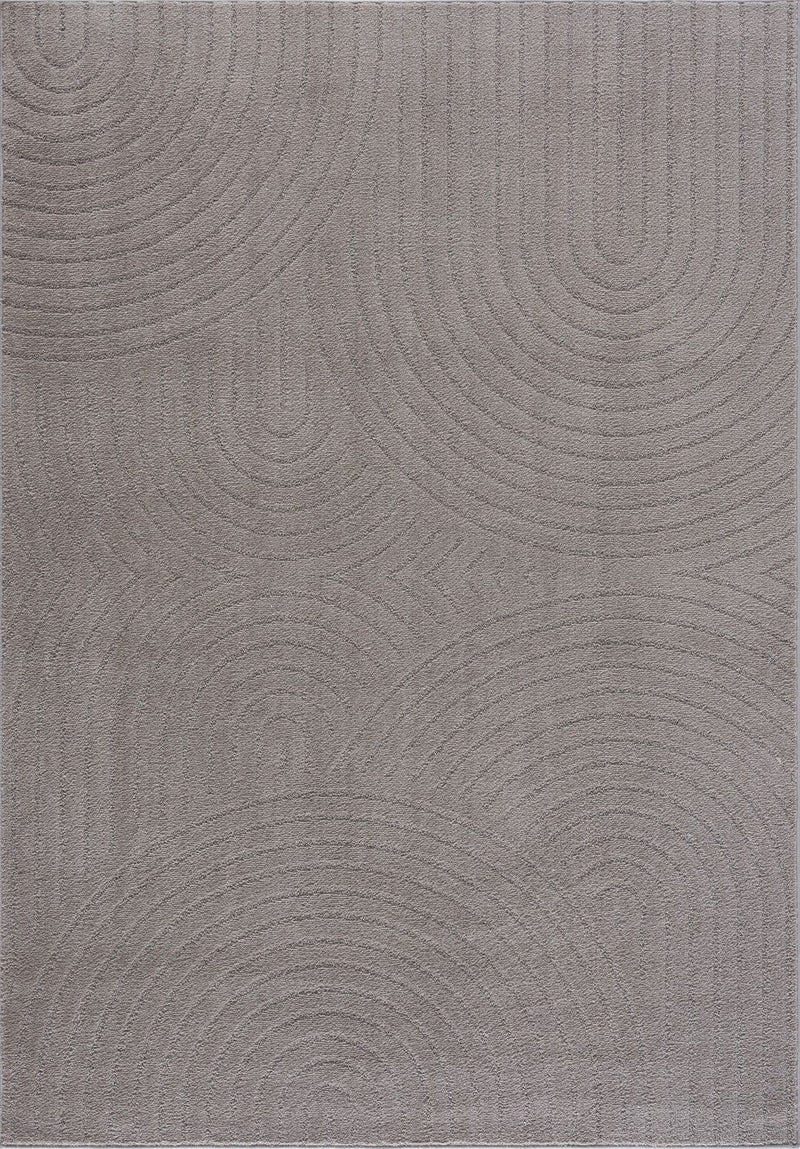 Kurzflor Teppich Wohnzimmer – Moderner Design Teppich mit Struktur, weich, pflegeleicht, in Creme, Beige & Taupe-zoom-