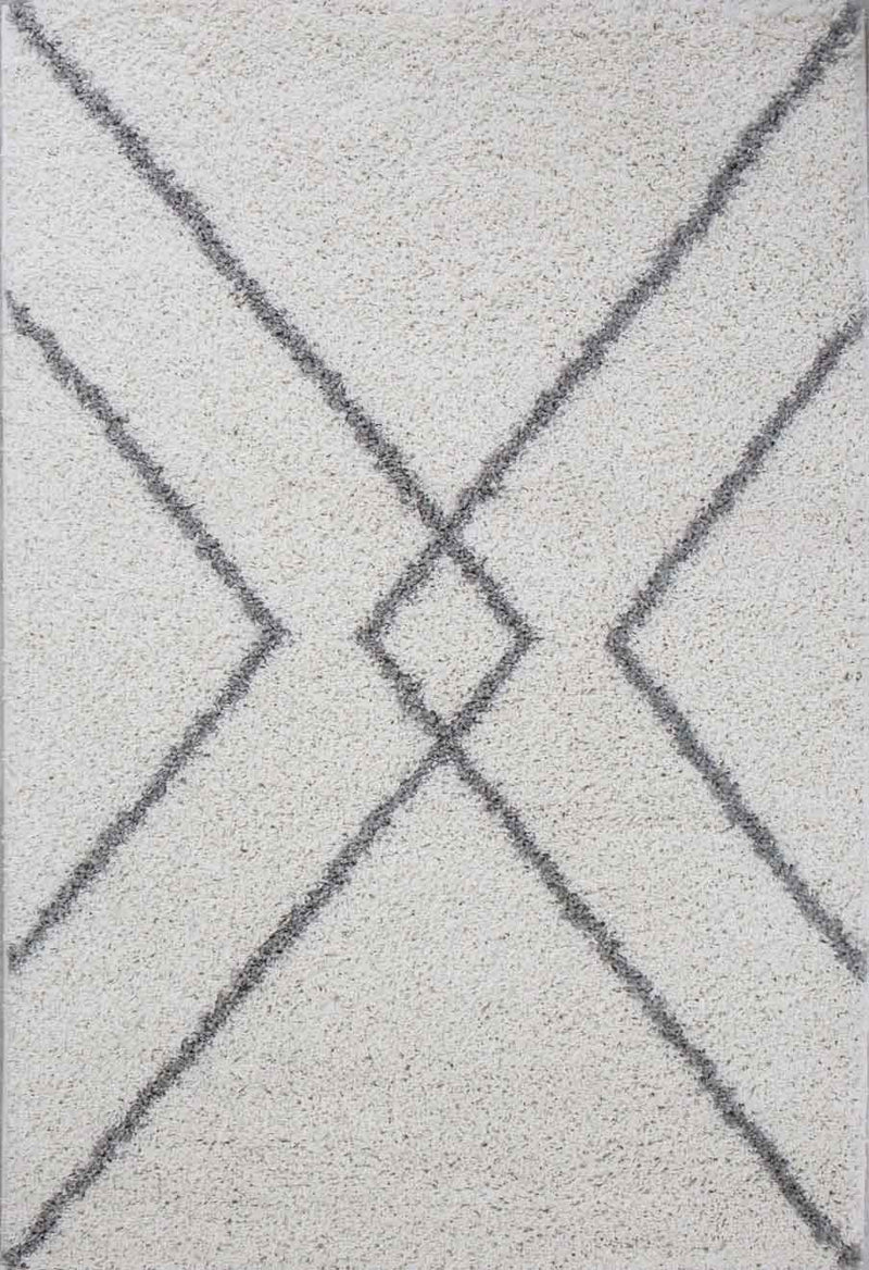 Hochflor Teppich, Weicher Wohnzimmer Shaggy Skandinavischer Stil Raute-zoom-