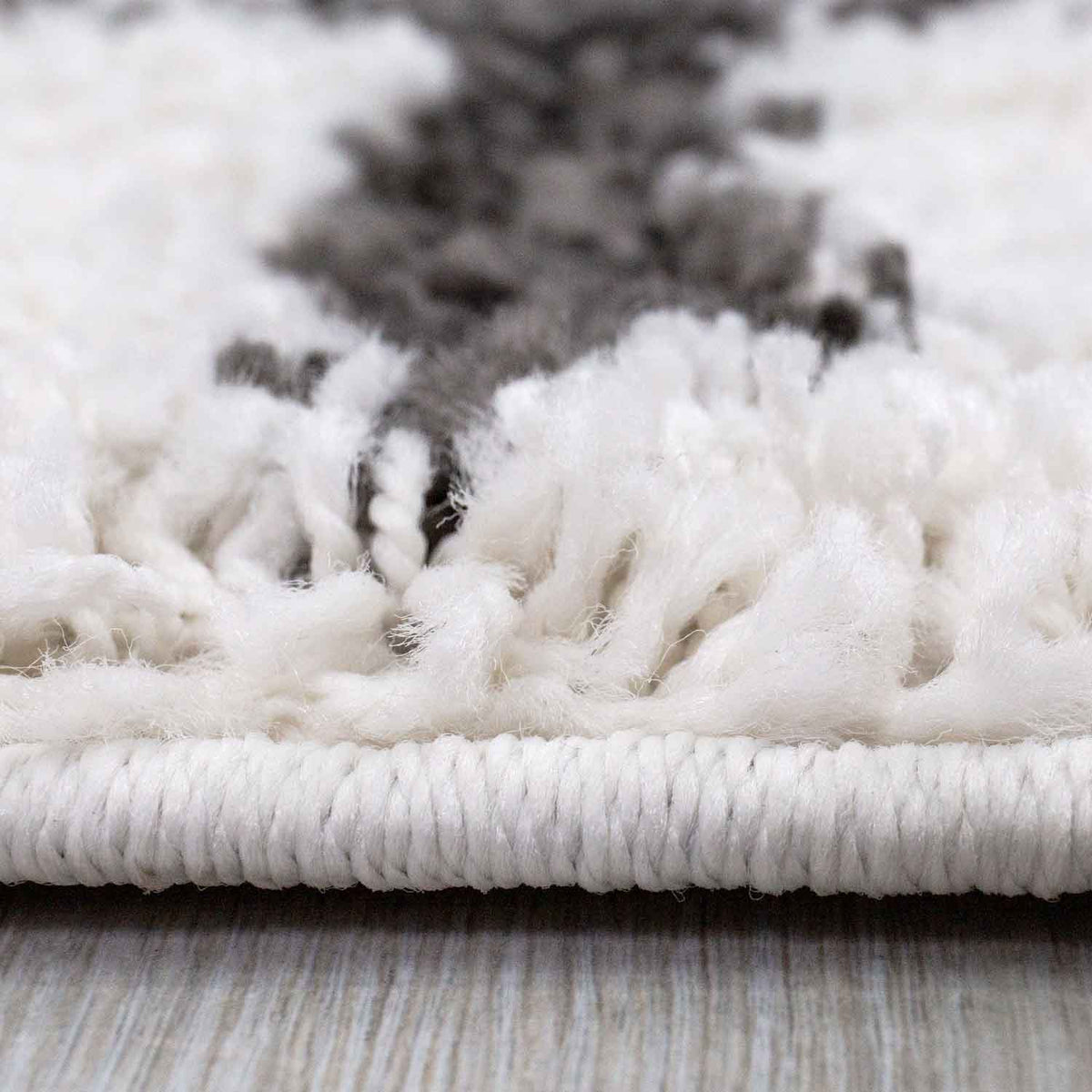 Hochflor Teppich, Weicher Wohnzimmer Shaggy Skandinavischer Stil Raute-zoom-3