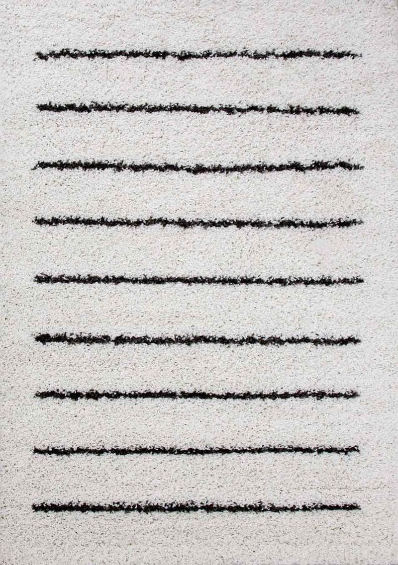 Hochflor Teppich, Weicher Wohnzimmer Shaggy Skandinavischer Stil Streifen-zoom-