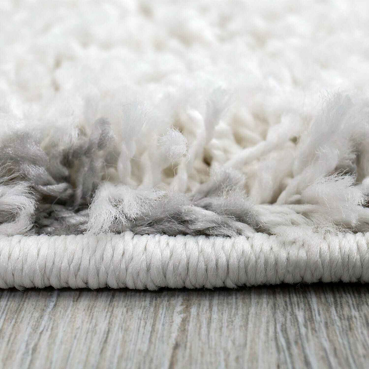 Hochflor Teppich, Weicher Wohnzimmer Shaggy Skandinavischer Stil Rauten-4