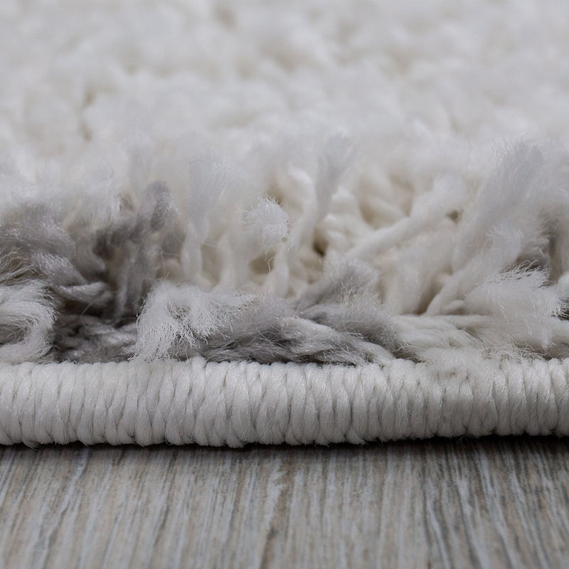 Hochflor Teppich, Weicher Wohnzimmer Shaggy Skandinavischer Stil Raute-zoom-