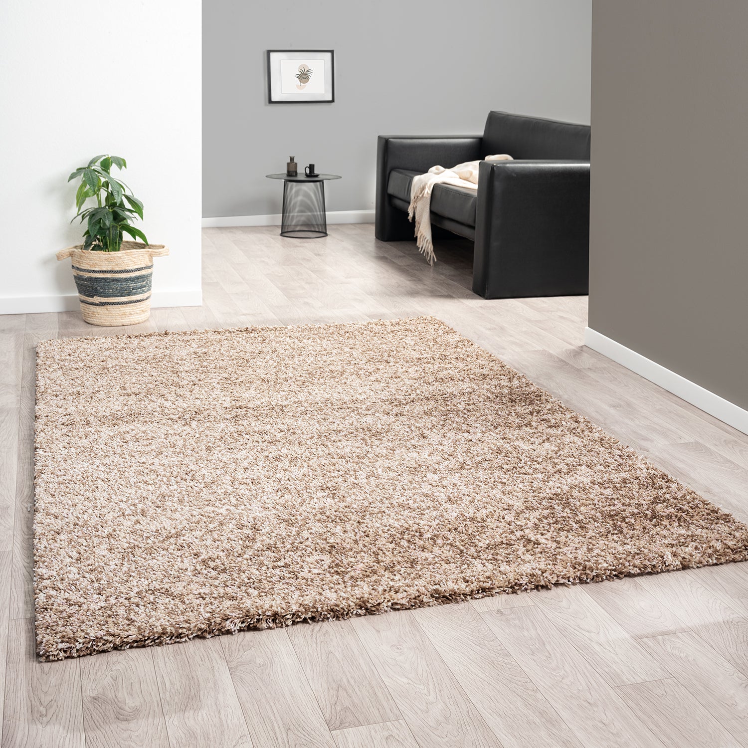 High-pile rug LUX Shaggy Living room Bedroom Multicolored Melange Extra Dense-1