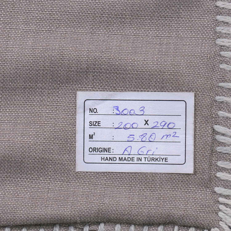 Hochwertiger Patchwork Teppich, Handgeknüpfter Wollteppich in Grau, Einzelstück; 200 x 290 cm - 3003-zoom-