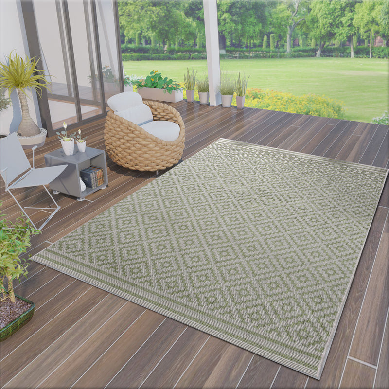 In- und Outdoor Flachgewebe Teppich Robust 100% Polypropylen-zoom-