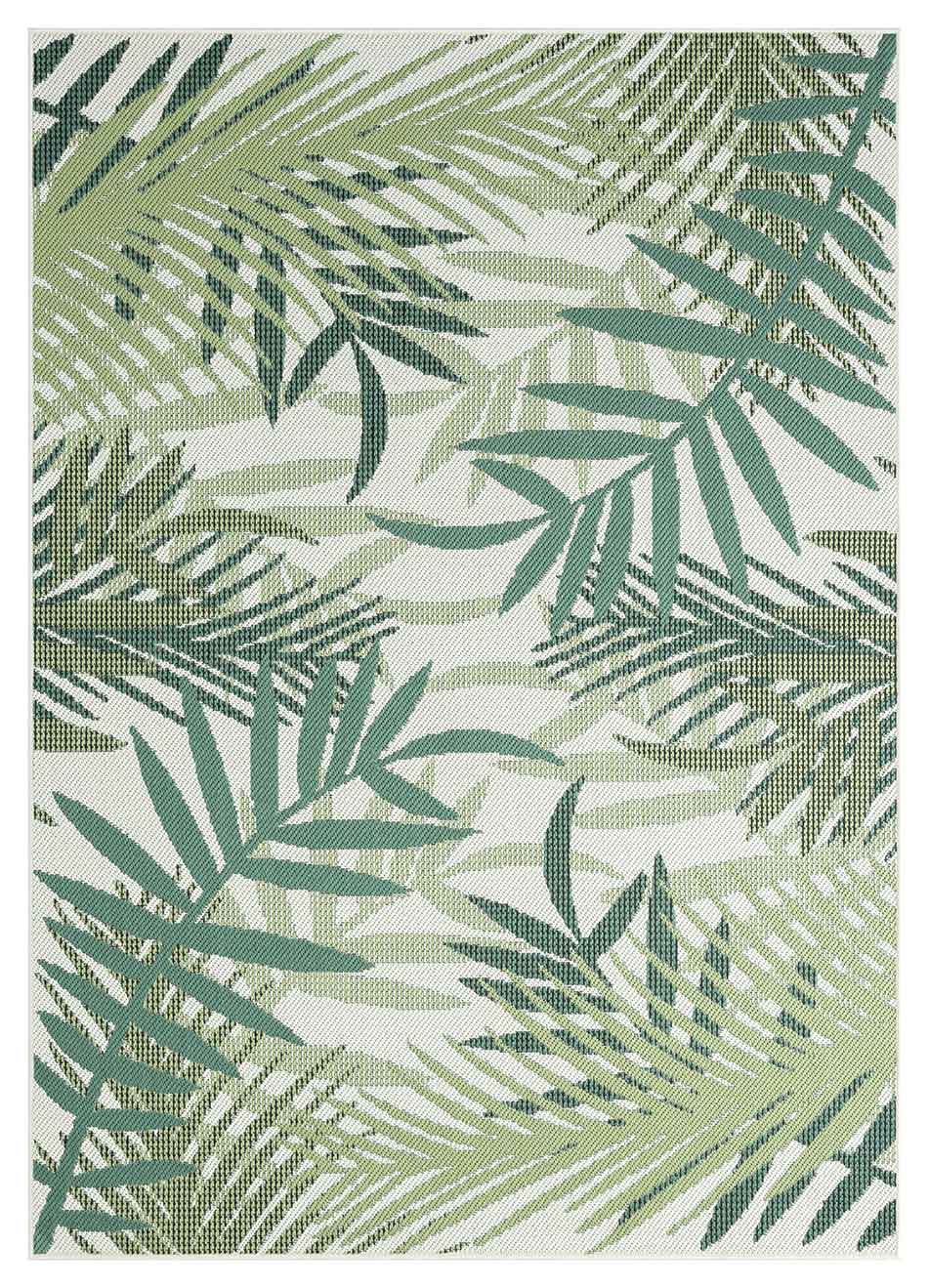 In- und Outdoor Flachgewebe Terrassen & Balkon Küche Teppich Palmen Design Grün-8
