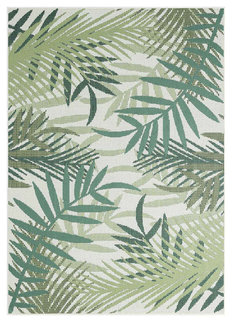 In- und Outdoor Flachgewebe Terrassen & Balkon Küche Teppich Palmen Design Grün-zoom-
