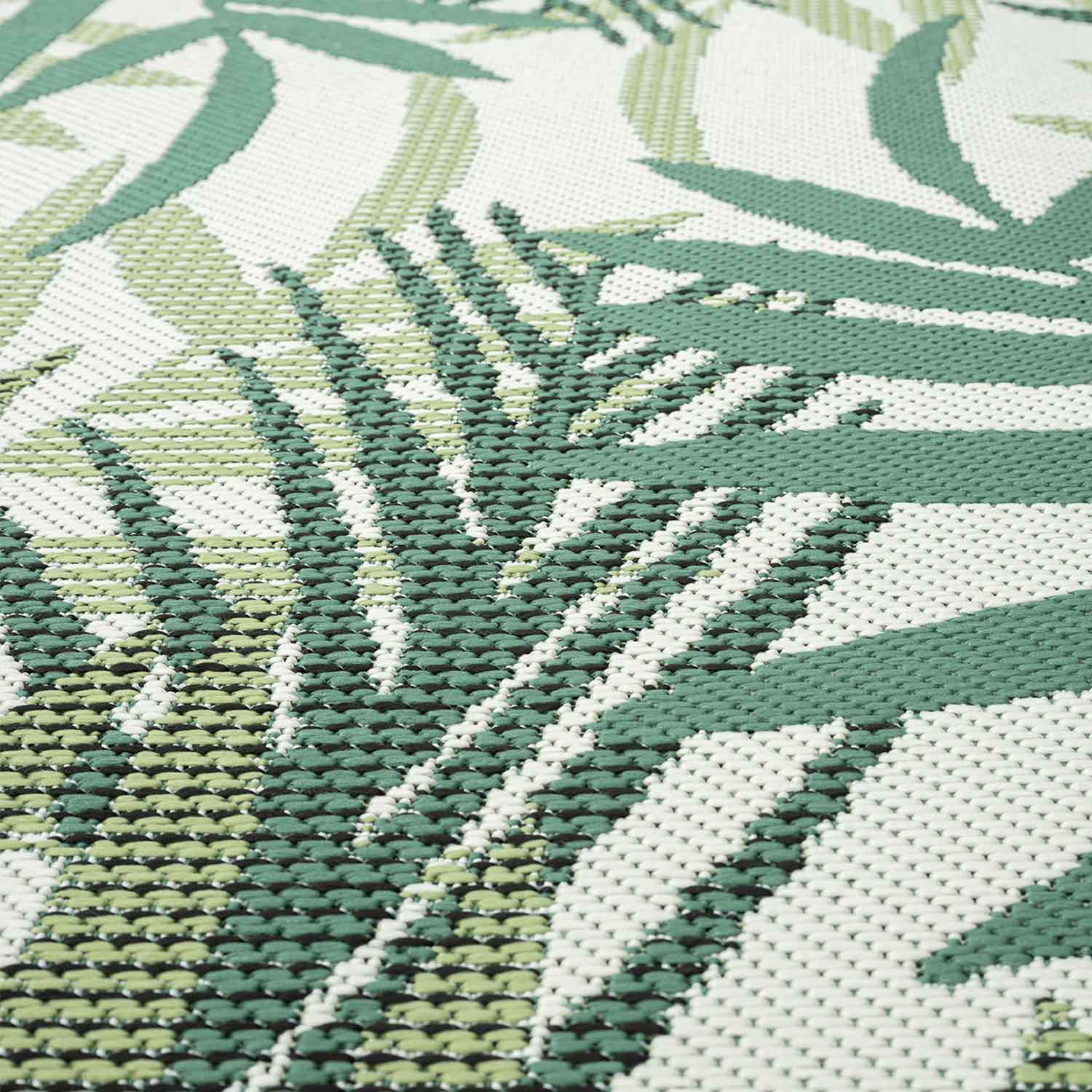 In- und Outdoor Flachgewebe Terrassen & Balkon Küche Teppich Palmen Design Grün-zoom-6