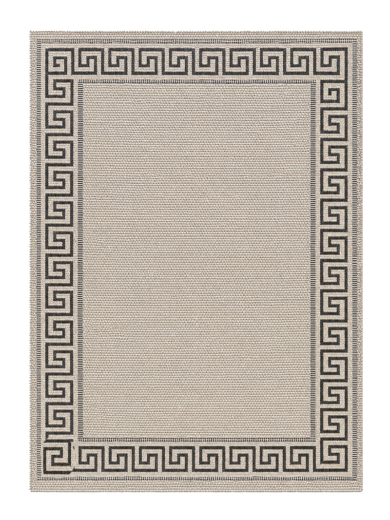 In- und Outdoor Teppich Terrassen & Balkon Küche Teppich Bordüre Beige-zoom-
