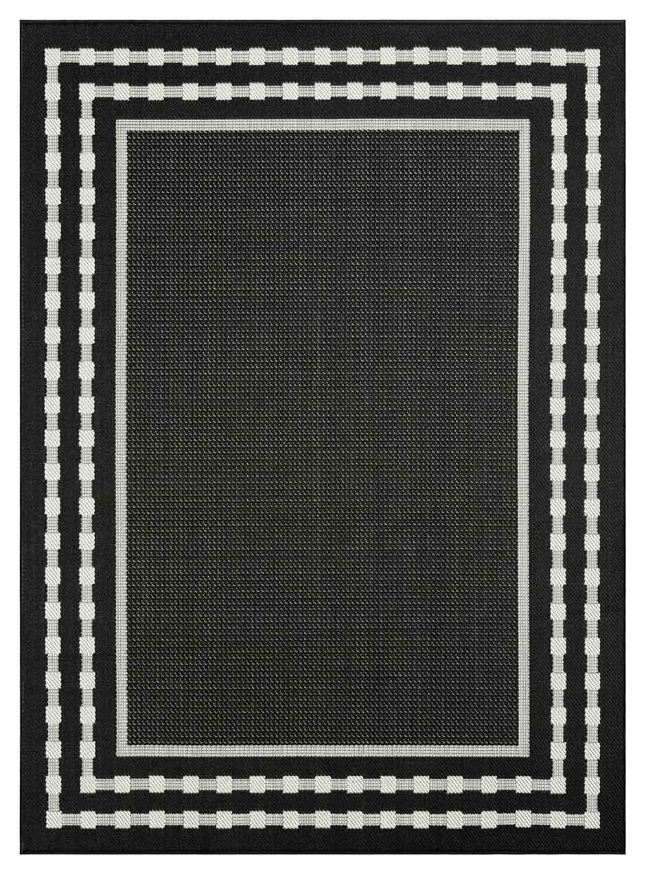 In- und Outdoor Teppich Terrassen & Balkon Küche Teppich Bordüre Schwarz-zoom-5