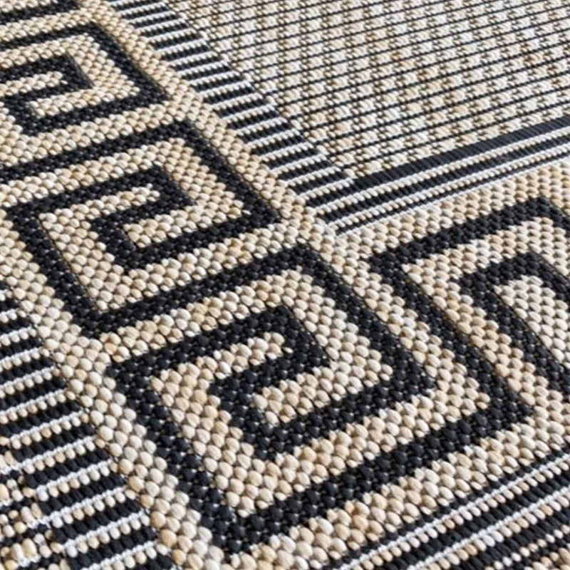 In- und Outdoor Teppich Terrassen & Balkon Küche Teppich Bordüre Beige-zoom-