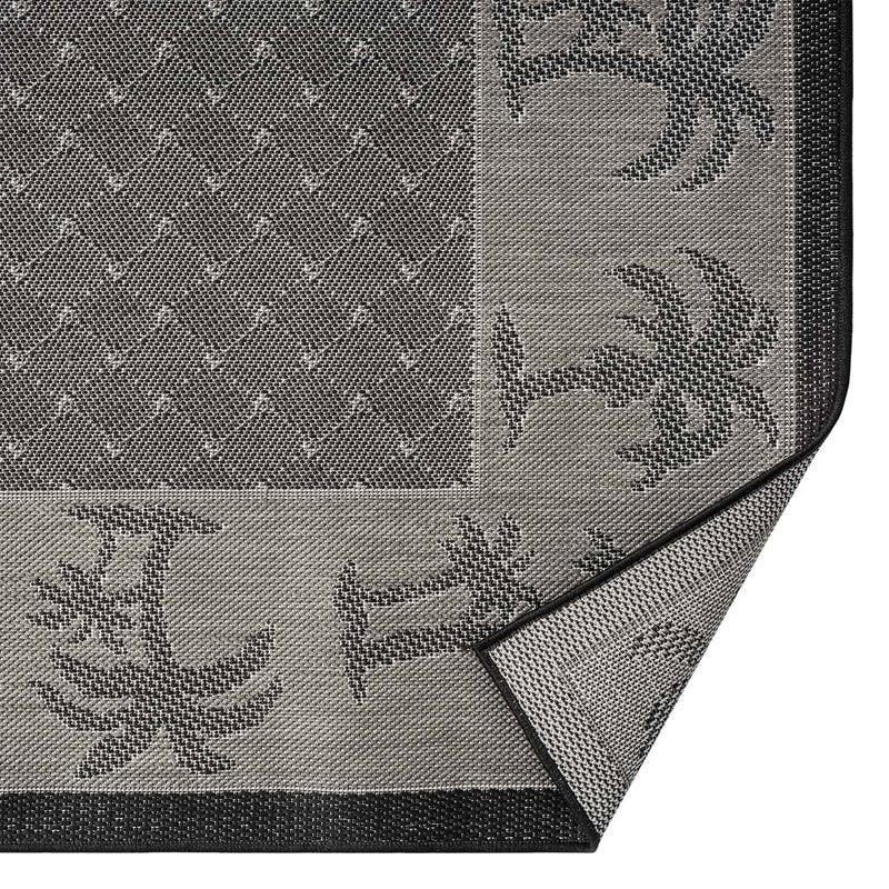 In- und Outdoor Teppich Terrassen & Balkon Küche Teppich Mini Palmen Schwarz-zoom-