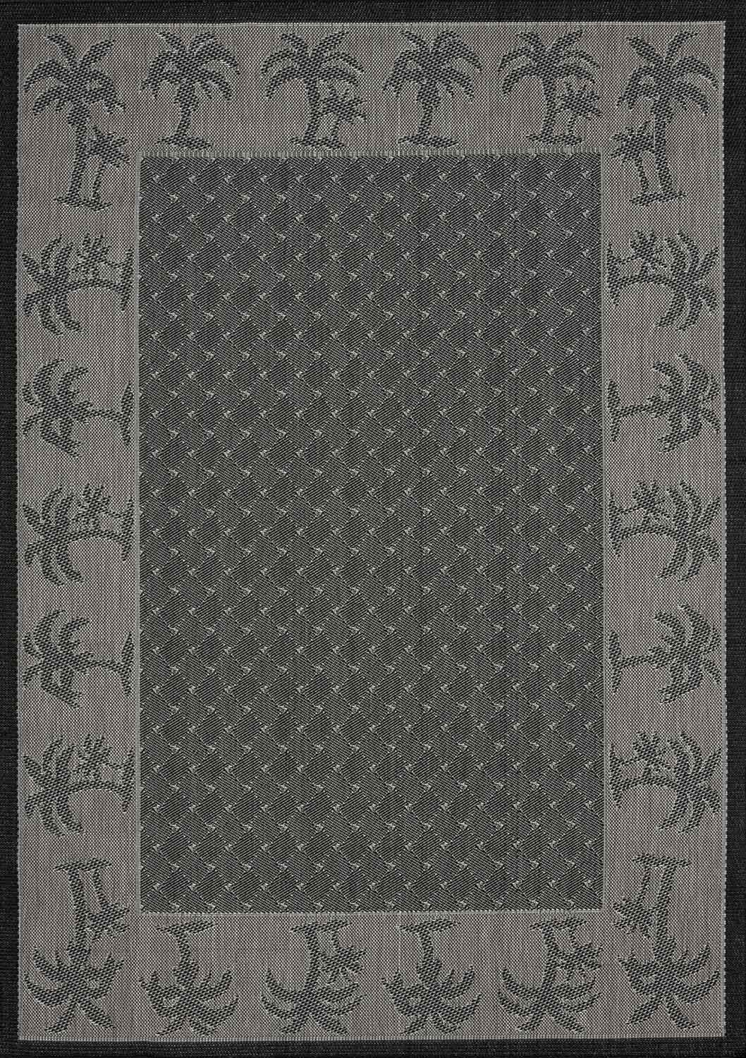 In- und Outdoor Teppich Terrassen & Balkon Küche Teppich Mini Palmen Schwarz