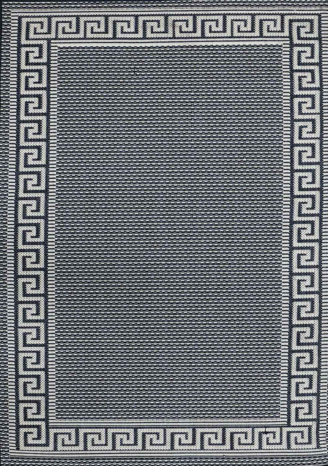 In- und Outdoor Teppiche Flachgewebe Balkon Küche Bordüre Look In Blau & Turkis
