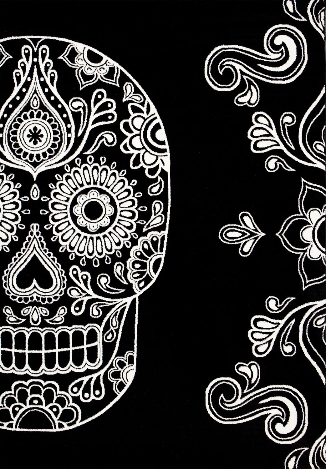 Teen room, children's room, living room, bedroom, black skull motif