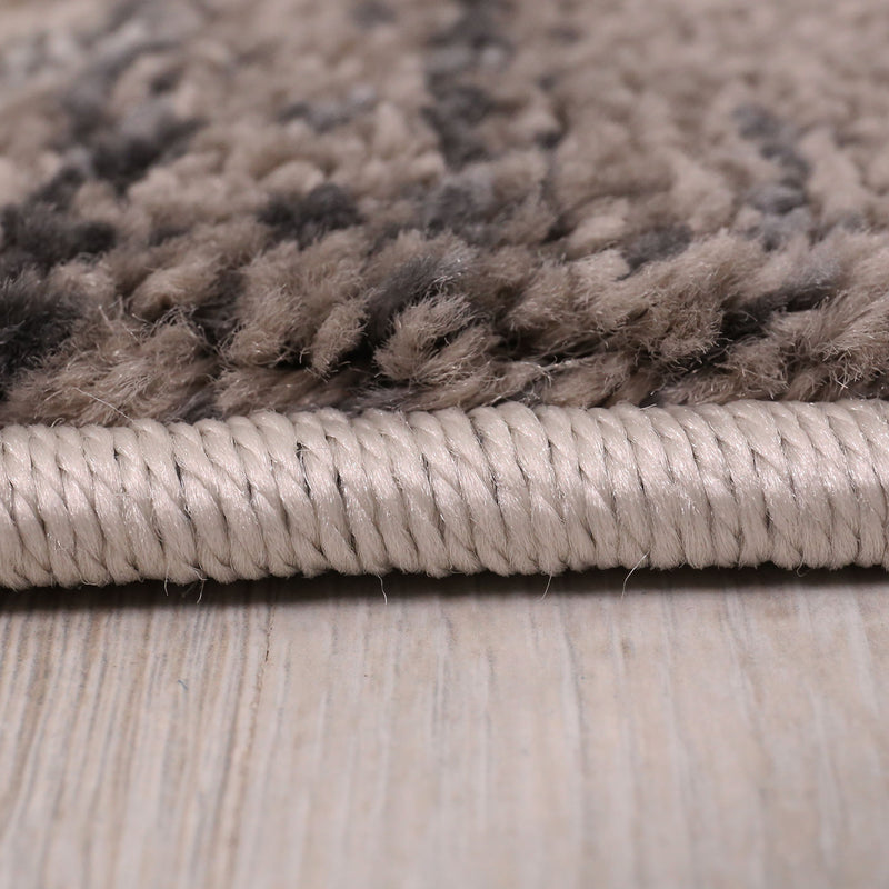 Teppich Wohnzimmer Boho Ethno Scandi Modern Marokkanische Muster Grau Beige mit Farbübergang-zoom-