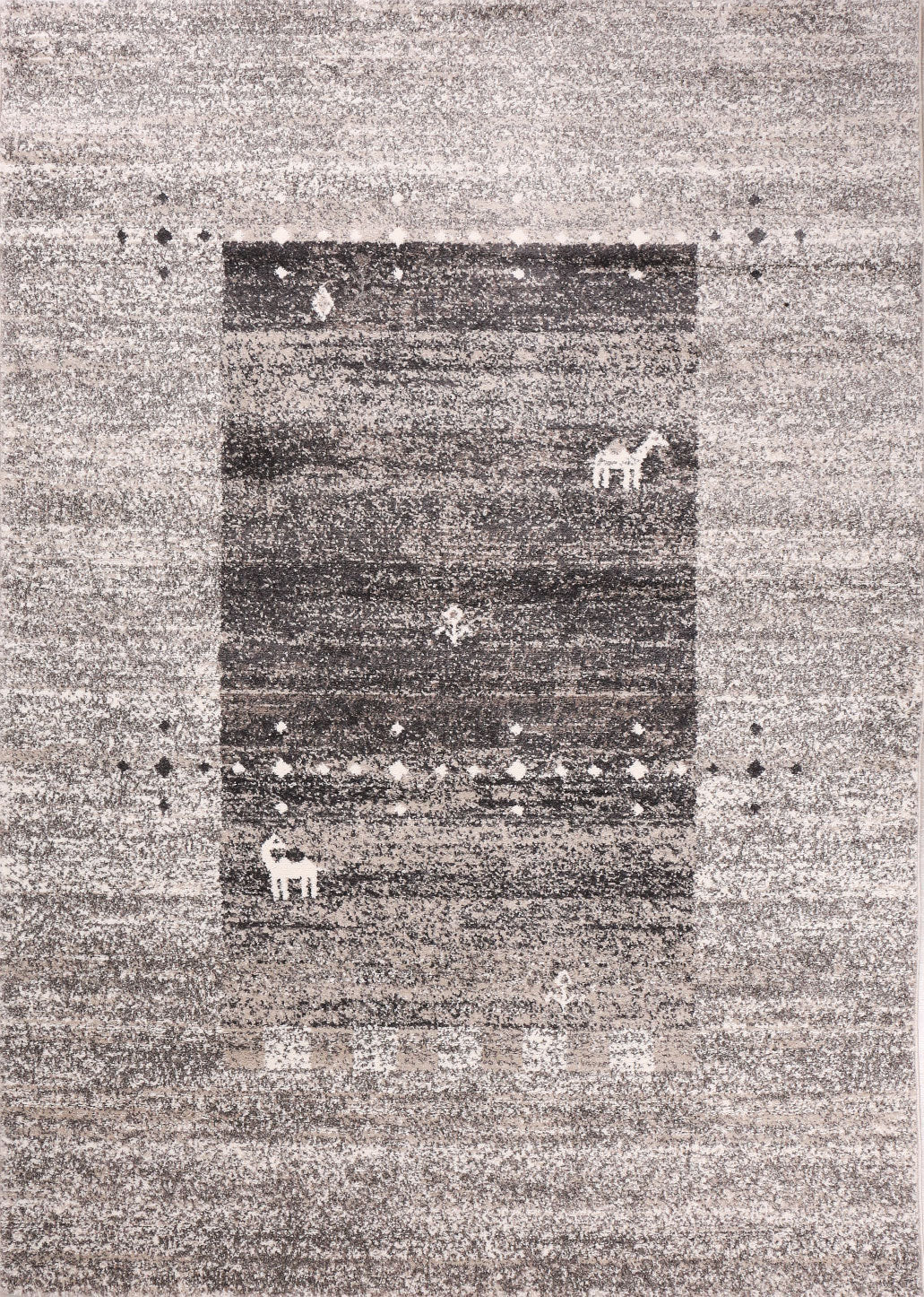 Living Room Rug Boho Ethnic Scandi Modern Moroccan Pattern Grey Beige with Gradient-zoom-5