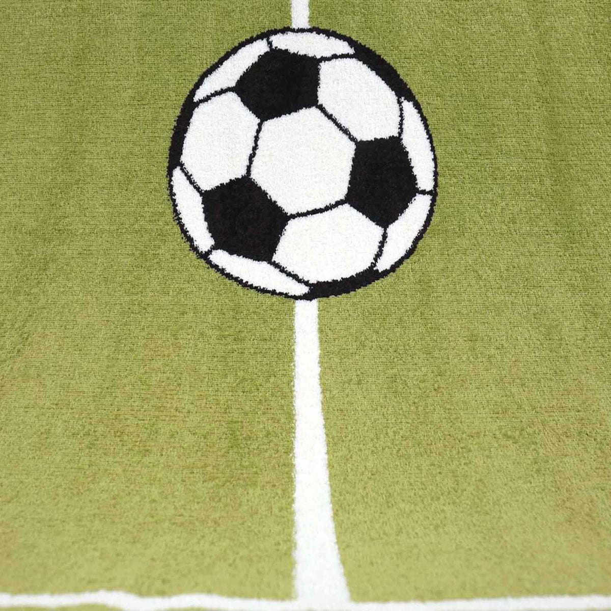 Kids' Rug Football Green Pitch Robust Easy-care Short Pile Play Rug for Nursery Playroom-zoom-3