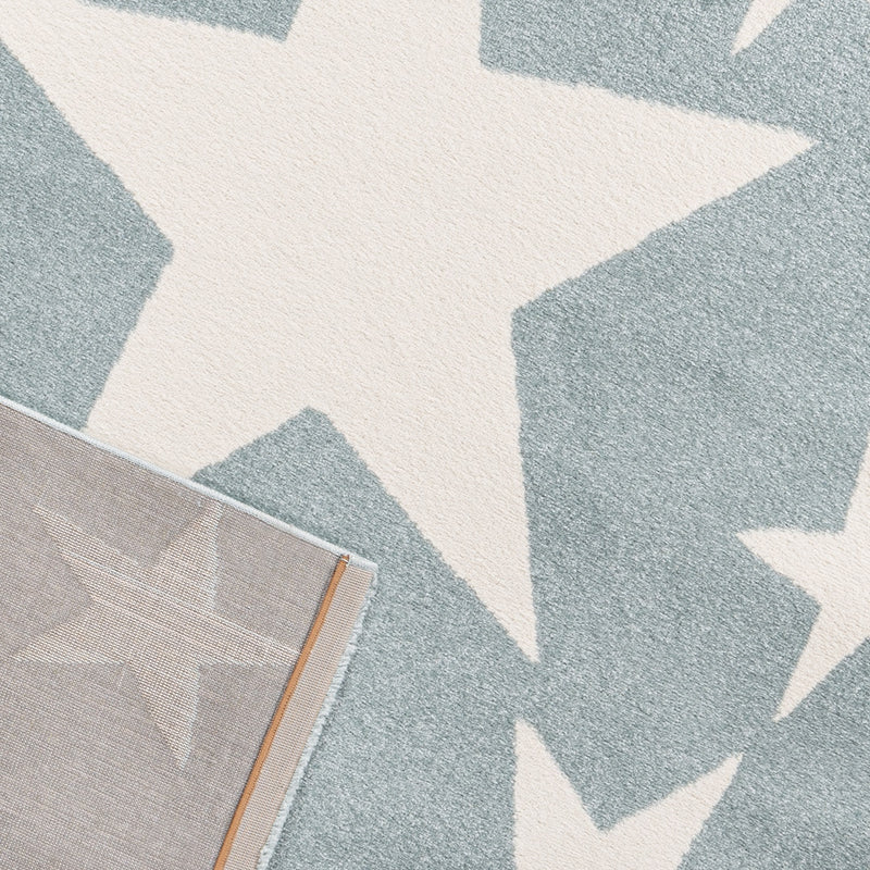 Children's rug, short pile, star motif, modern, easy-care, various colors-zoom-
