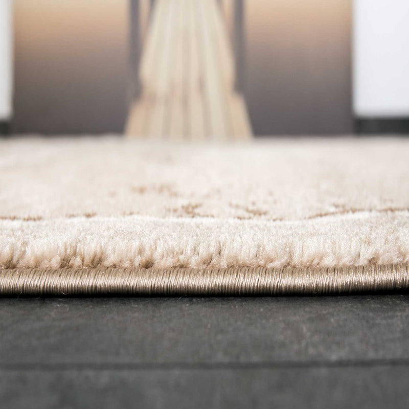 Tibet7413 Beige Classic Tibetan Rug, with Stone Wall Pattern-zoom-