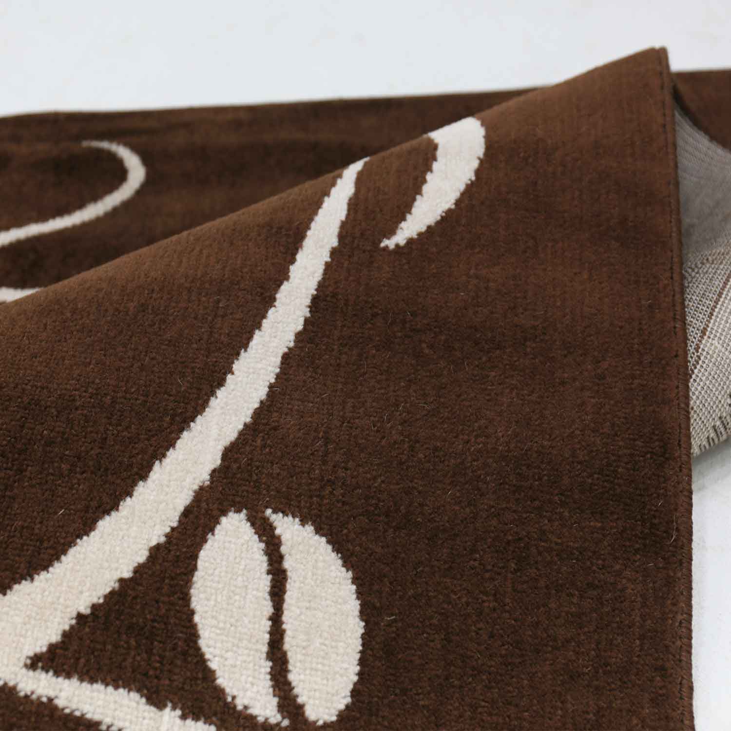 Küchenteppich Braun Trendiger Kaffee Teppich, Cappuccino Muster Tasse Kurzflor-zoom-6