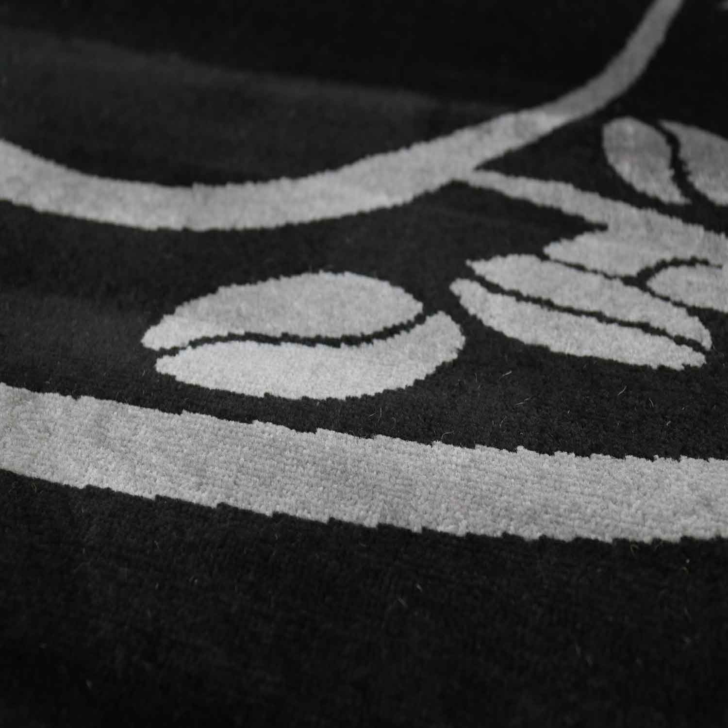 Küchenteppich Schwarz Trendiger Kaffee Teppich, Cappuccino Muster Tasse Kurzflor-zoom-5