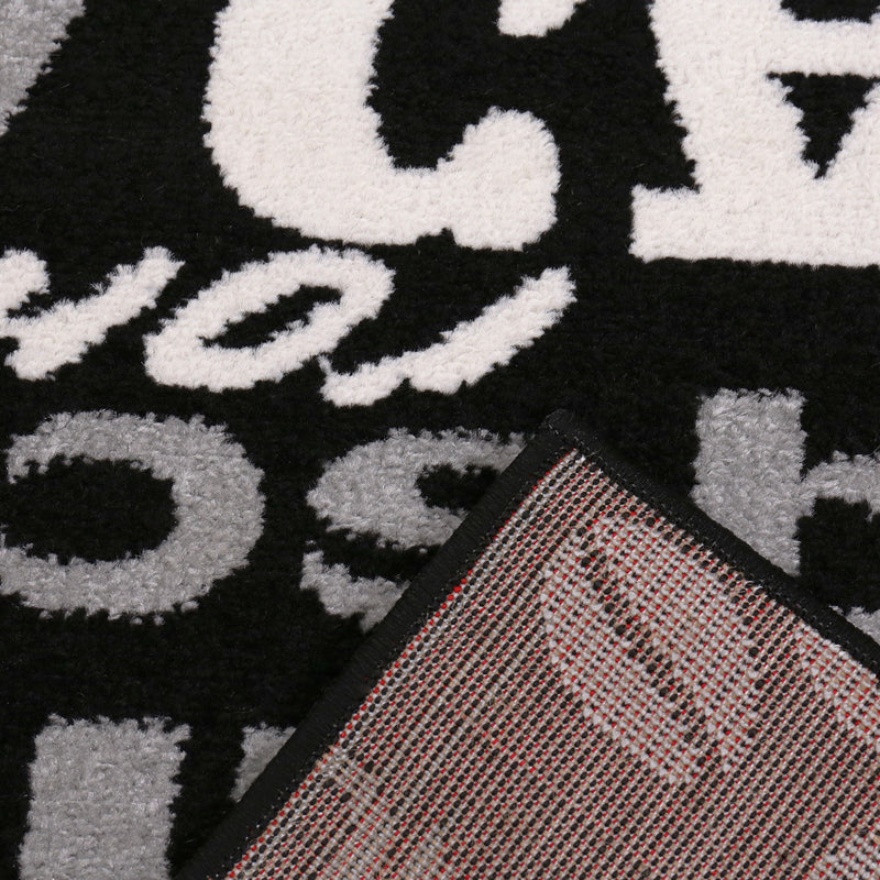 Küchenteppich Teppichläufer Coffee Design Modern Kaffee Muster in Schwarz ideal für die Lounge oder Küche-zoom-