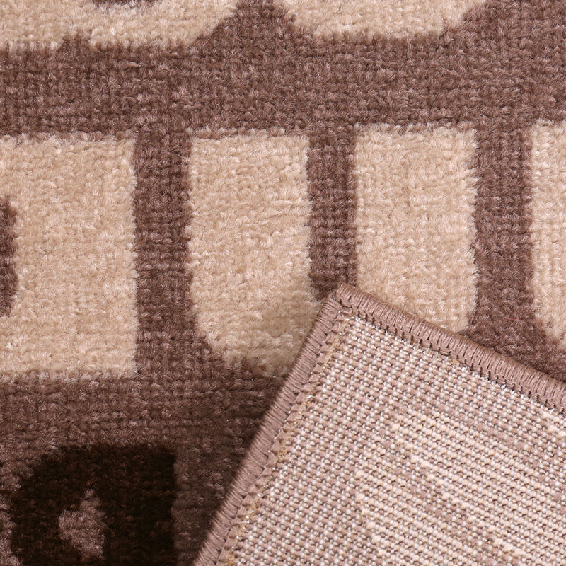 Kitchen rug, carpet runner, modern coffee design in brown and beige, suitable for lounge or kitchen-zoom-