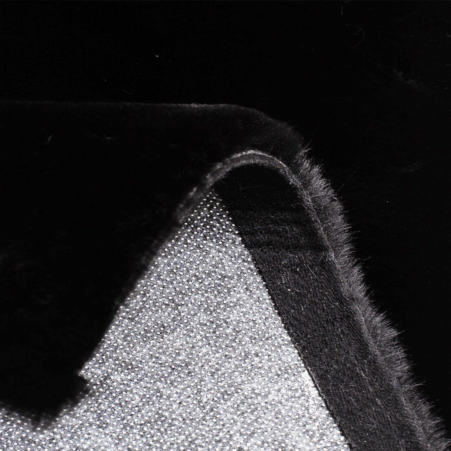 Faux fur rug in black, dense, fluffy, silky sheen-zoom-2