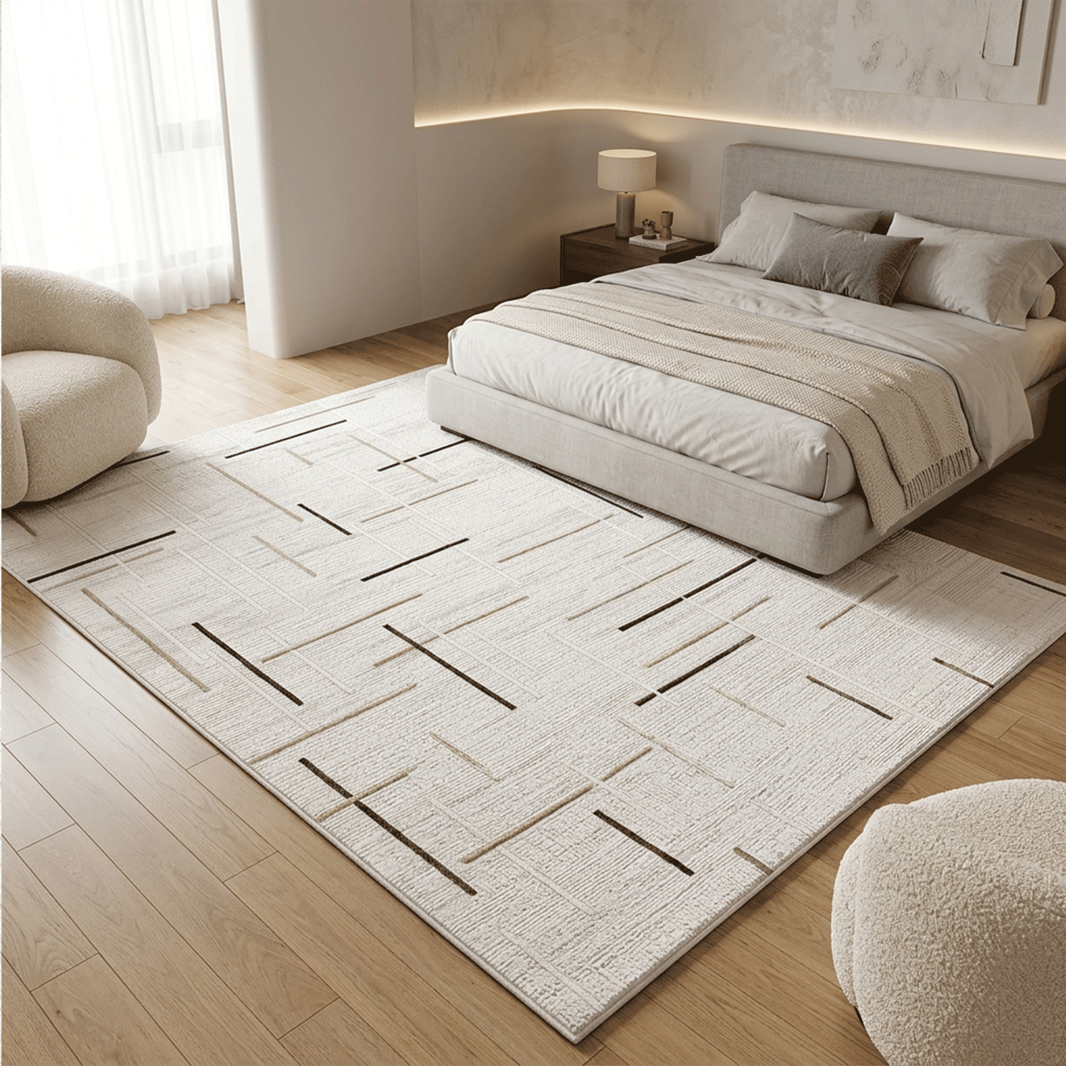 Kurzflor Teppich Boho 3D Hoch-Tief-Effekt – Teppich Wohnzimmer & Schlafzimmer-zoom-15