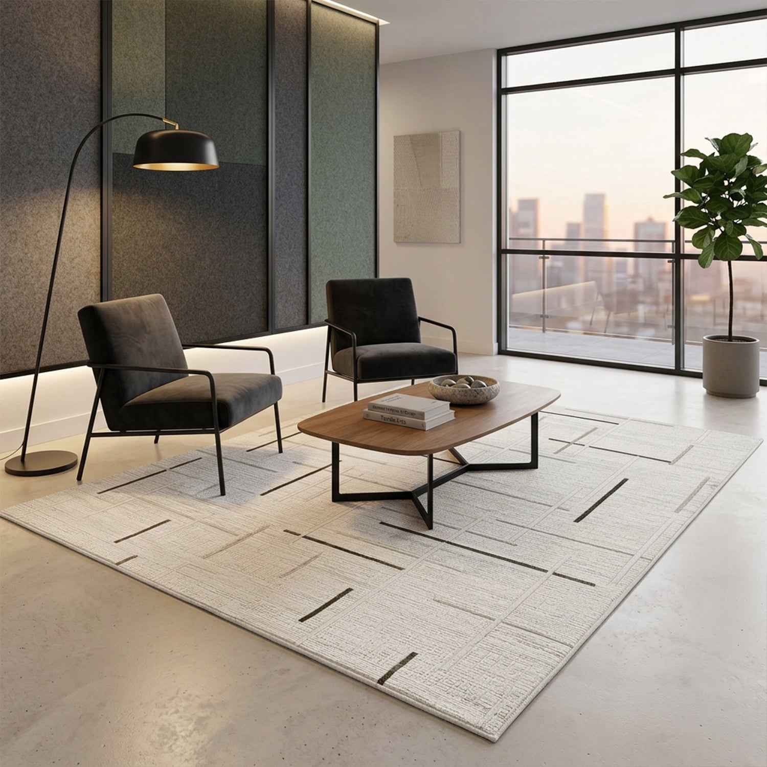 Kurzflor Teppich Boho 3D Hoch-Tief-Effekt – Teppich Wohnzimmer & Schlafzimmer-zoom-14