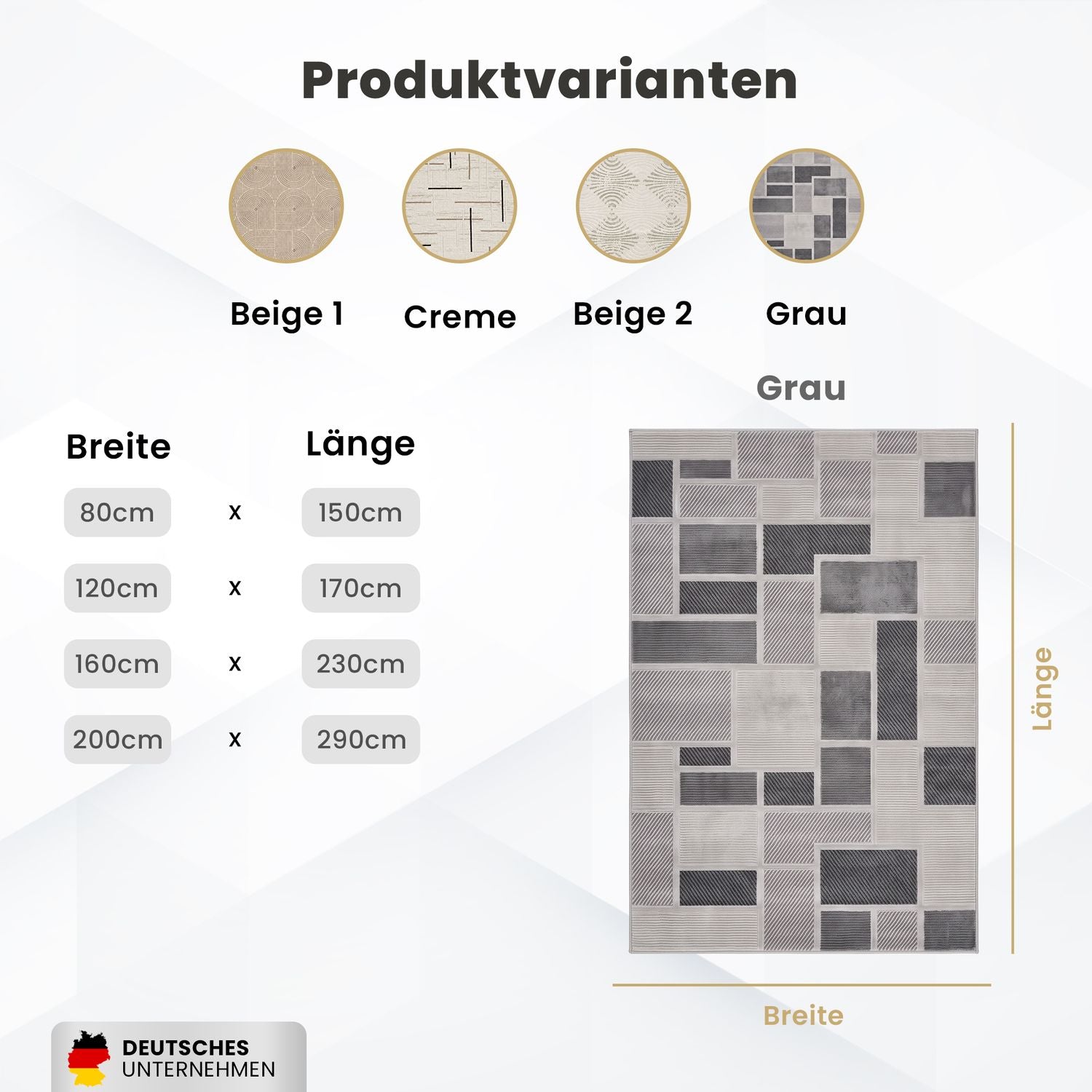 Kurzflor Teppich Boho 3D Hoch-Tief-Effekt – Teppich Wohnzimmer & Schlafzimmer-41