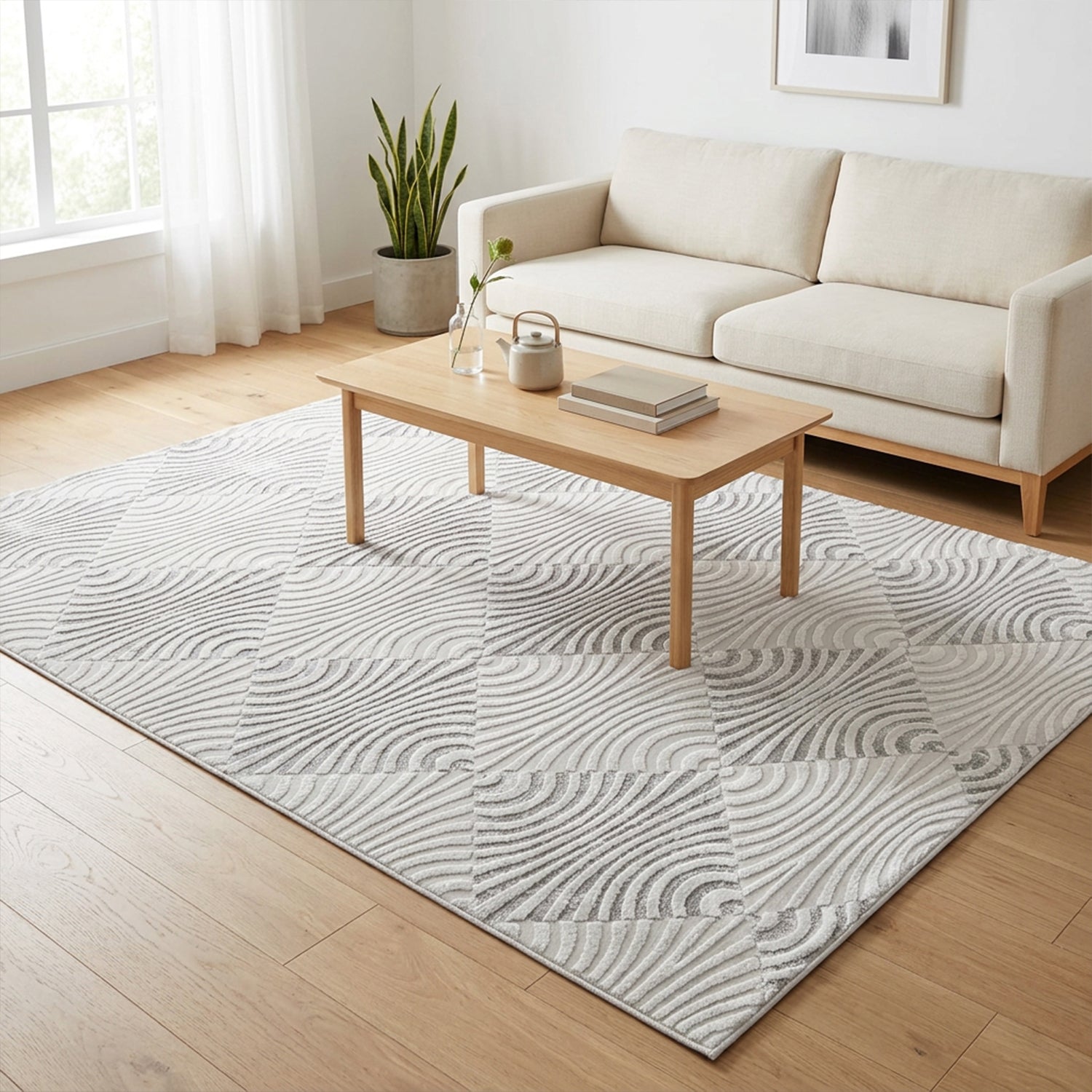 Kurzflor Teppich Boho 3D Hoch-Tief-Effekt – Teppich Wohnzimmer & Schlafzimmer-zoom-28