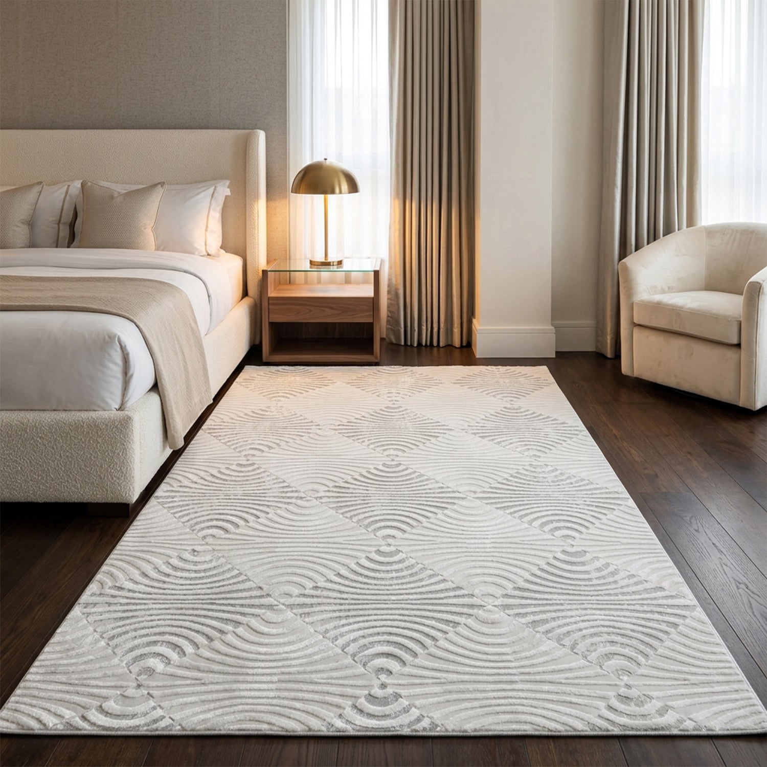 Kurzflor Teppich Boho 3D Hoch-Tief-Effekt – Teppich Wohnzimmer & Schlafzimmer-zoom-27