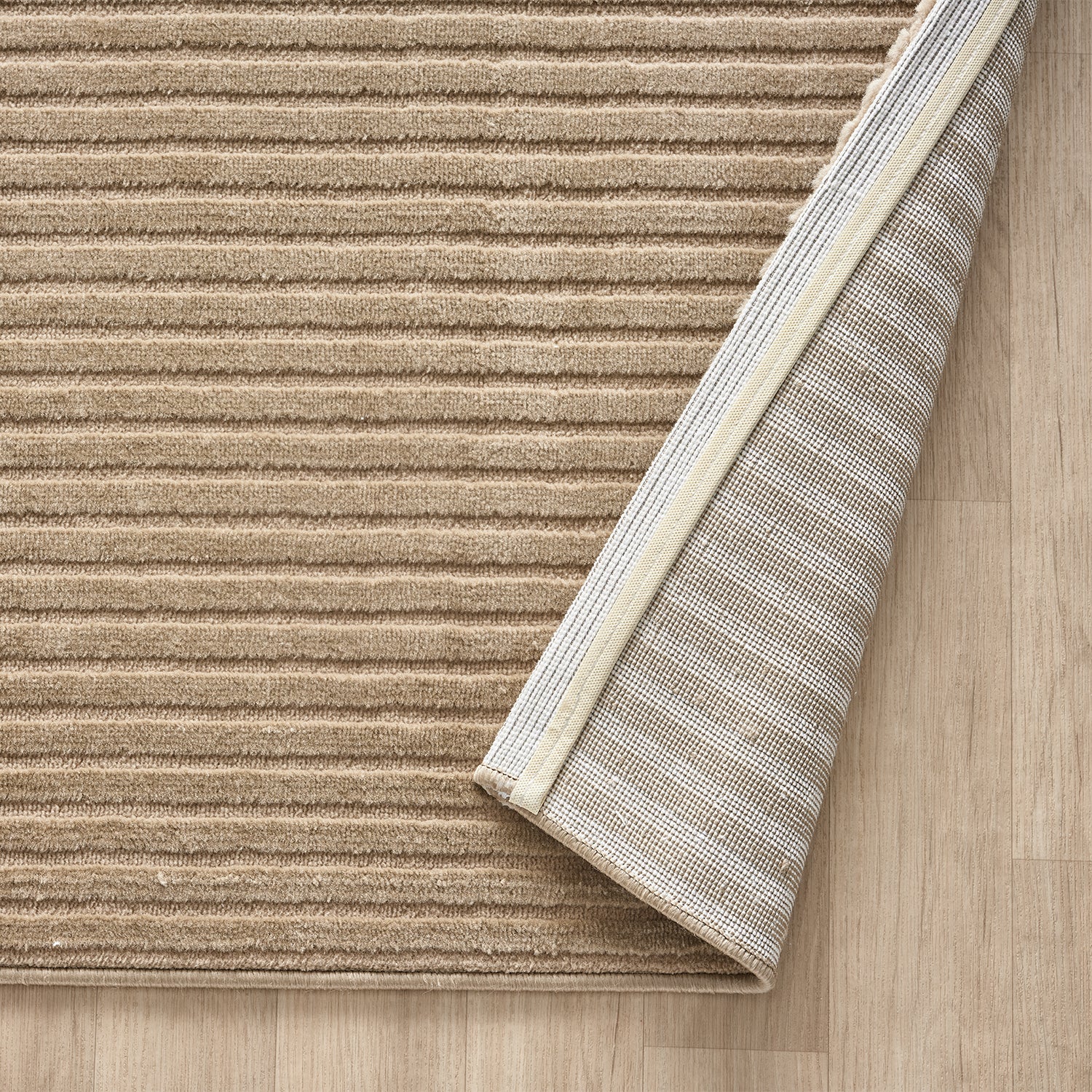 Short-pile rug Boho modern – Thin living room & bedroom rug with 3D high-low effect, easy to care for-24