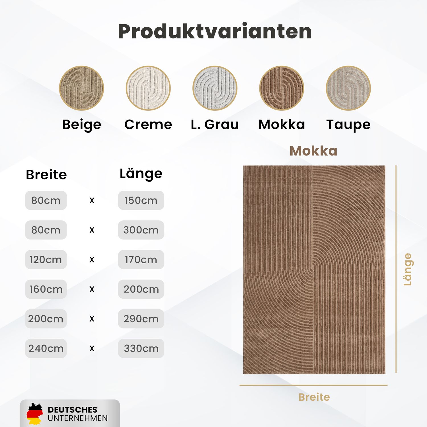 Kurzflor-Teppich Boho modern – Dünner Wohnzimmer- & Schlafzimmerteppich mit 3D Hoch-Tief-Effekt, pflegeleicht-36