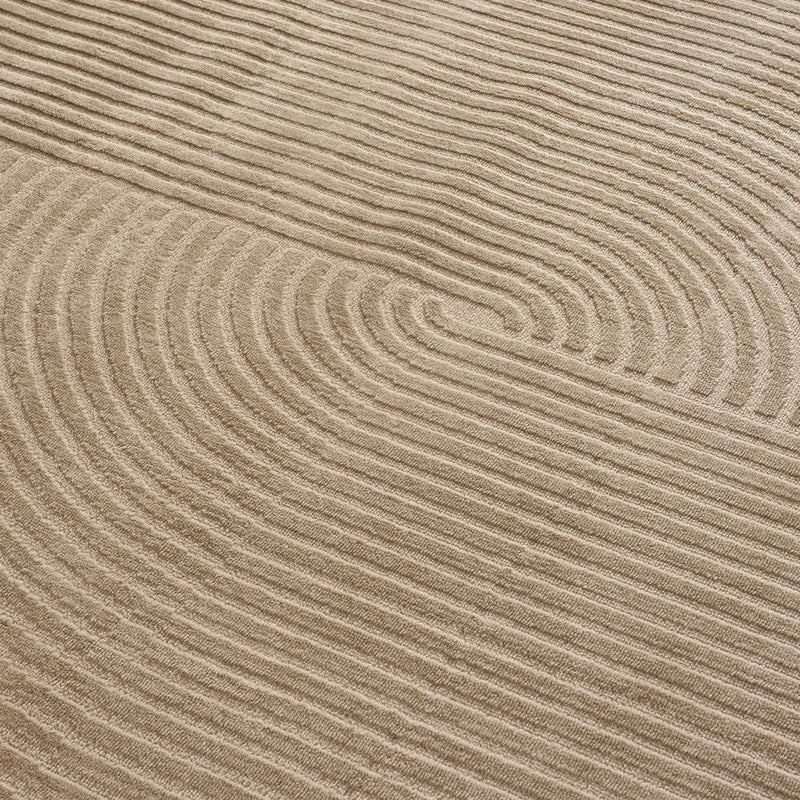 Short-pile rug Boho modern – Thin living room & bedroom rug with 3D high-low effect, easy to care for-zoom-