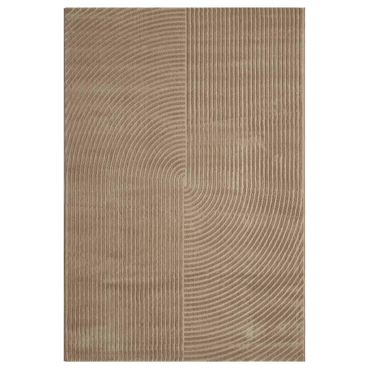 Short-pile rug Boho modern – Thin living room & bedroom rug with 3D high-low effect, easy to care for-zoom-28