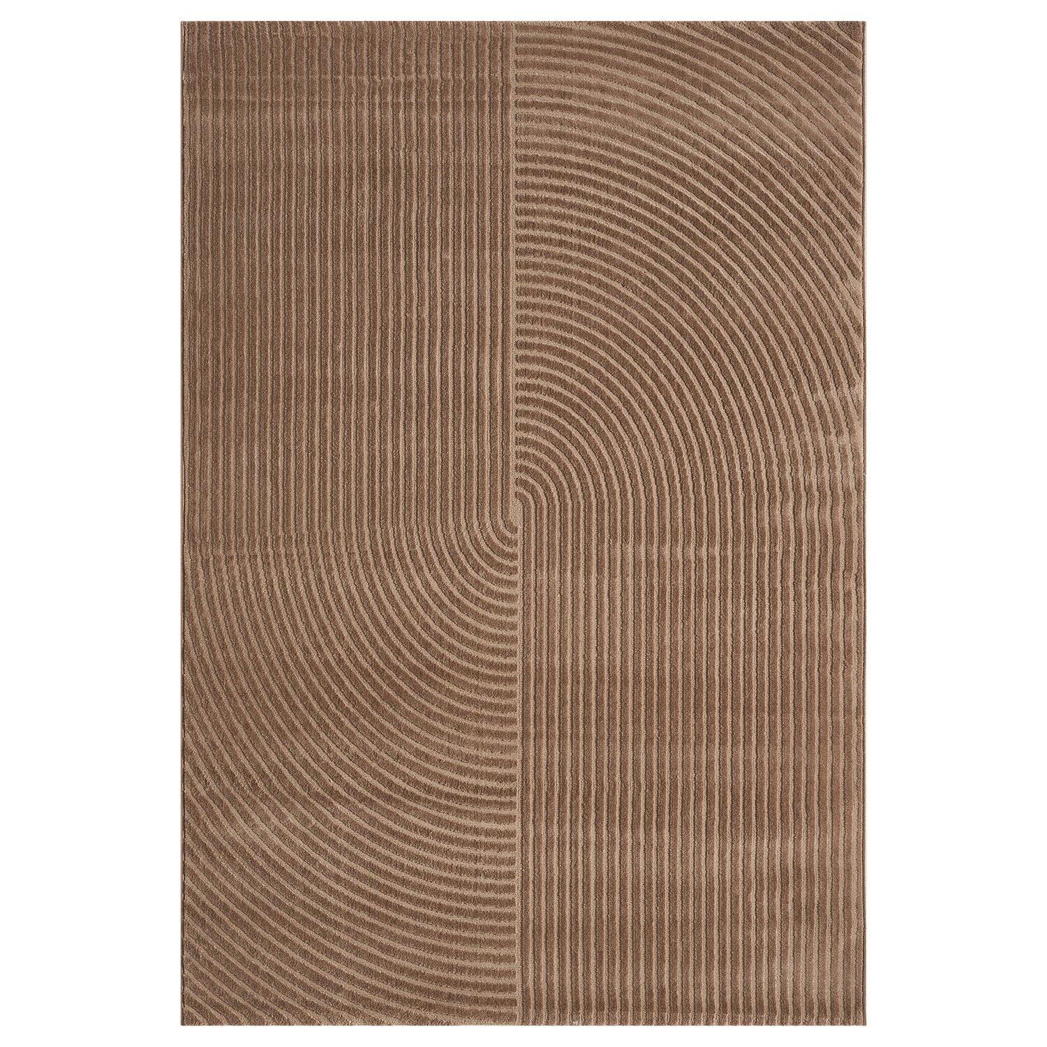 Short-pile rug Boho modern – Thin living room & bedroom rug with 3D high-low effect, easy to care for-zoom-32