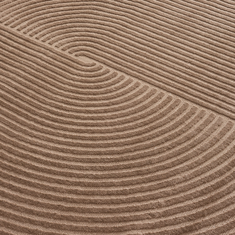 Short-pile rug Boho modern – Thin living room & bedroom rug with 3D high-low effect, easy to care for-zoom-