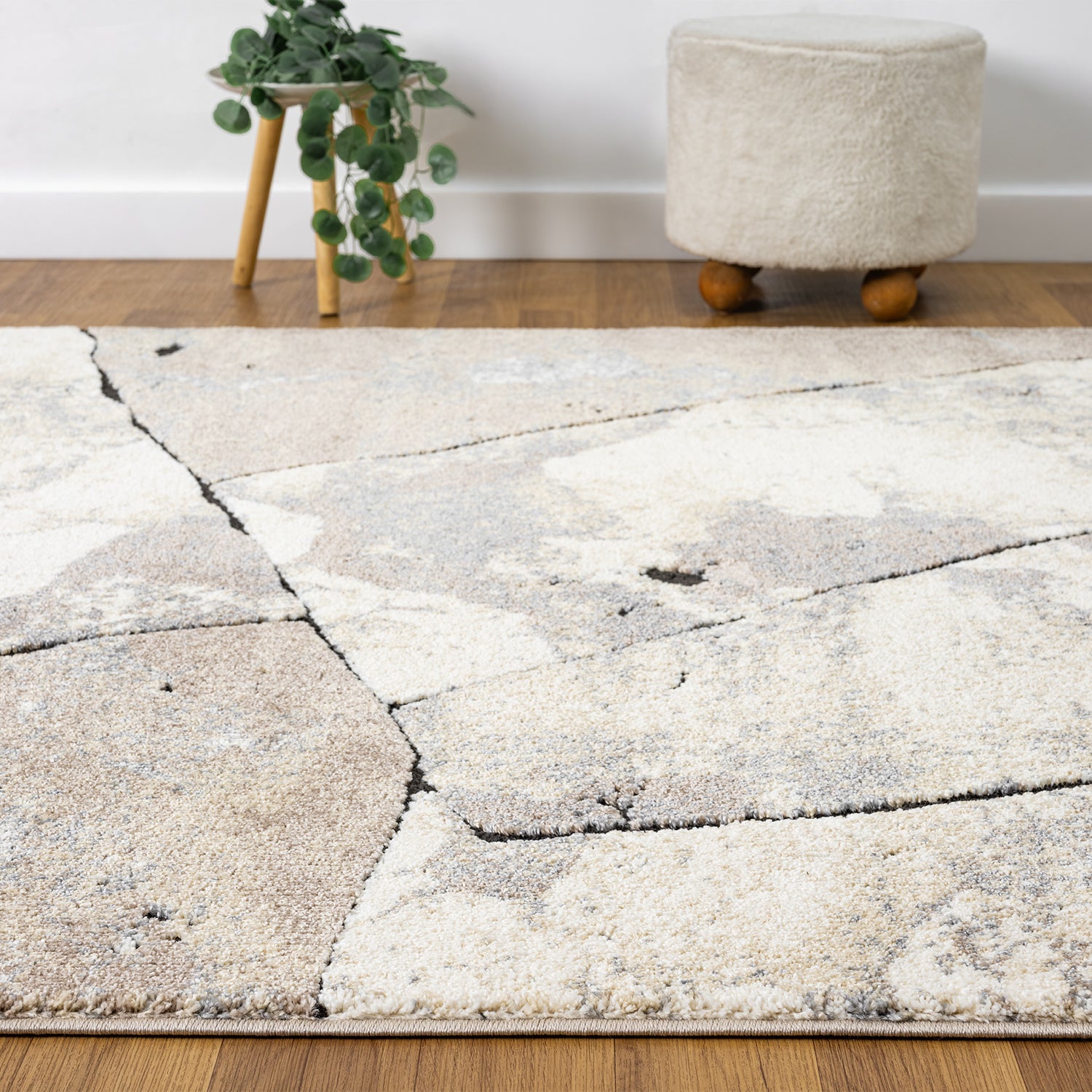 Kurzflor Teppich Modern Wohnzimmer Schlafzimmer Weich mit Muster-zoom-8