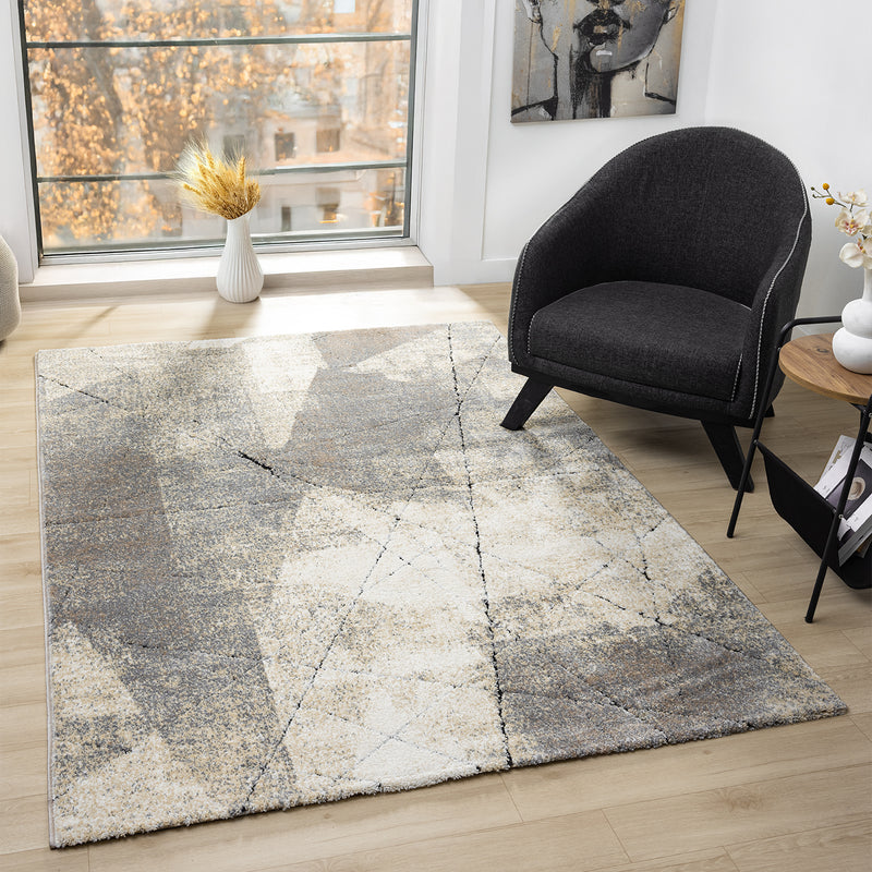 Kurzflor Teppich Modern Wohnzimmer Schlafzimmer Weich mit Muster-zoom-