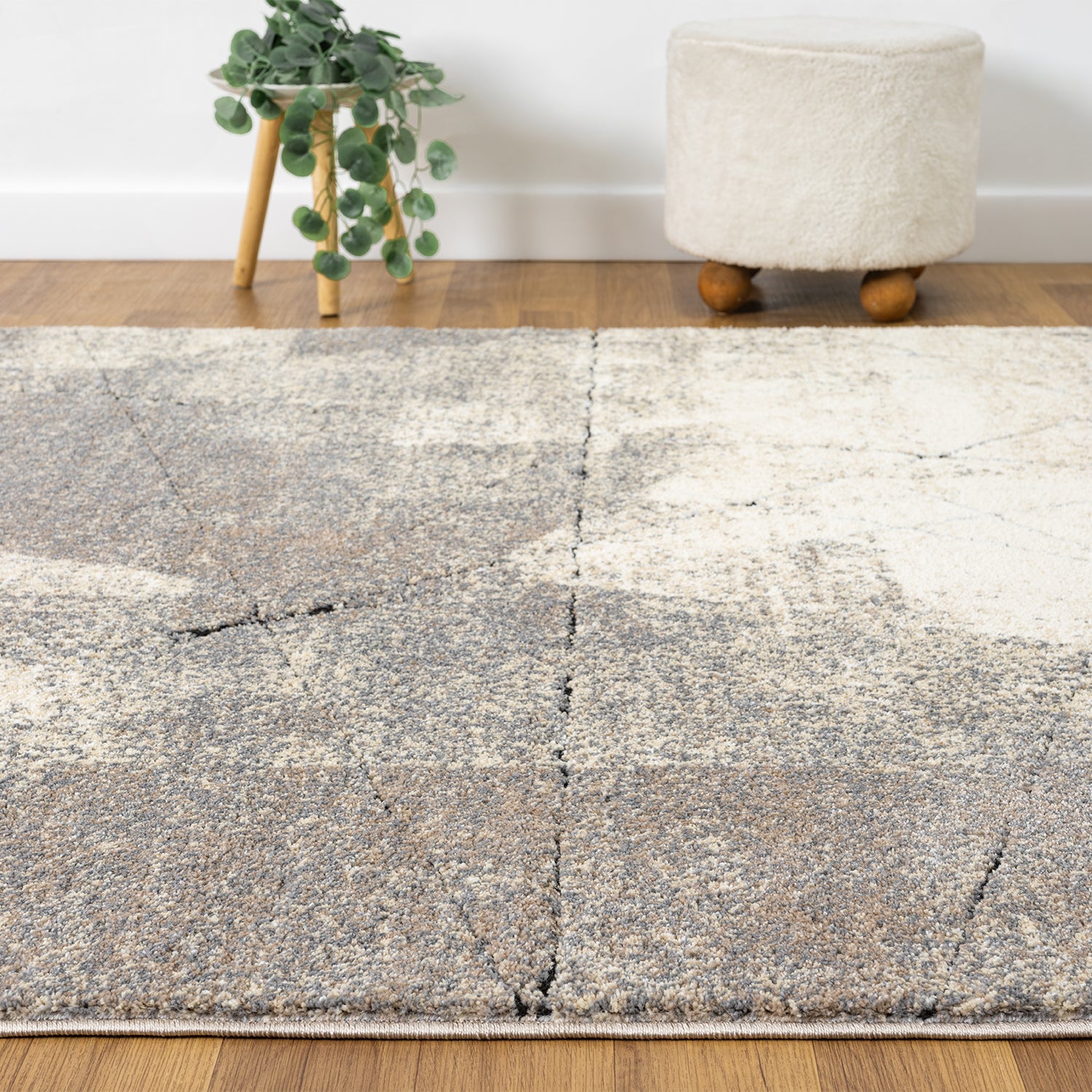 Kurzflor Teppich Modern Wohnzimmer Schlafzimmer Weich mit Muster-zoom-3