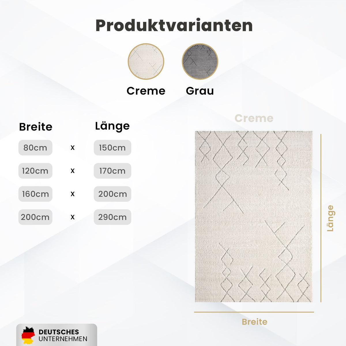 Kurzflor Teppich Skandinavisch Berberlook Wohnzimmer Schlafzimmer Modern Streifen-zoom-10