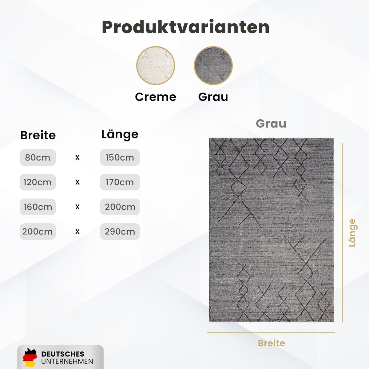 Kurzflor Teppich Skandinavisch Berberlook Wohnzimmer Schlafzimmer Modern Streifen-zoom-3