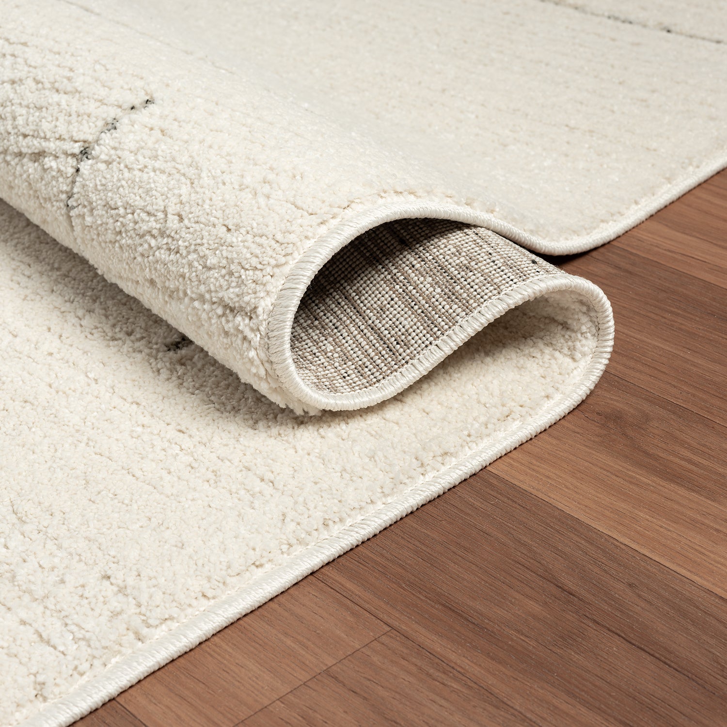 Kurzflor Teppich Skandinavisch Wohnzimmer Schlafzimmer Boho Optik Weich Streifen-zoom-4