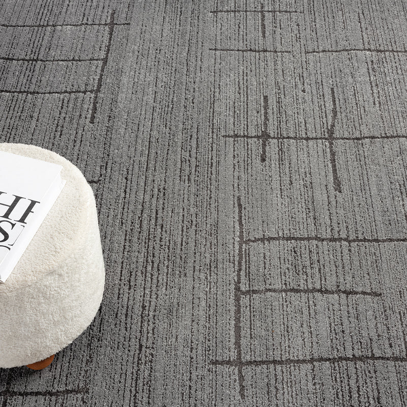 Kurzflor Teppich Skandinavisch Wohnzimmer Schlafzimmer Boho Optik Weich Streifen-zoom-